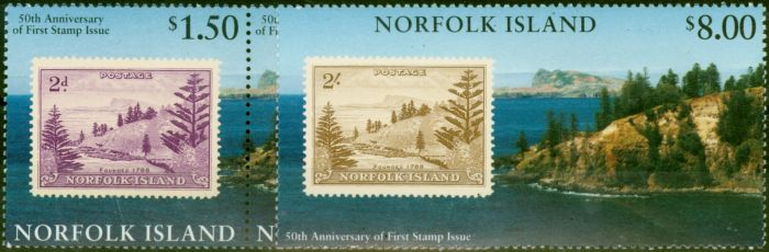 Old Postage Stamp Norfolk Island 1997 50th Anniv Norfolk Is Stamps SG644-646 V.F MNH
