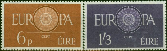 Valuable Postage Stamp Ireland 1960 Europa Set of 2 SG182-183 V.F MNH