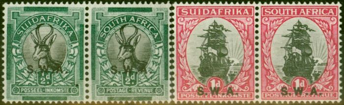 Rare Postage Stamp S.W.A 1930-31 Roto Set of 2 SG68-69 Fine LMM