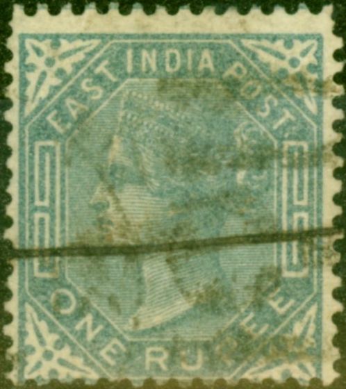 Valuable Postage Stamp from India 1874 1R Slate SG79 Good Used (4)