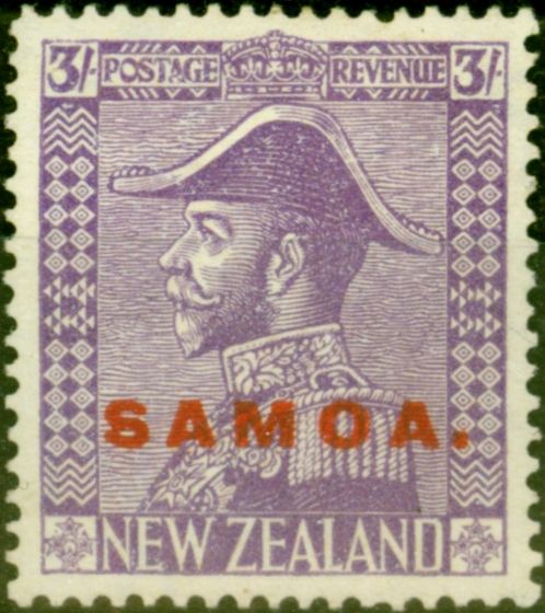Old Postage Stamp from Samoa 1927 3s Pale Mauve SG170 Fine Mtd Mint