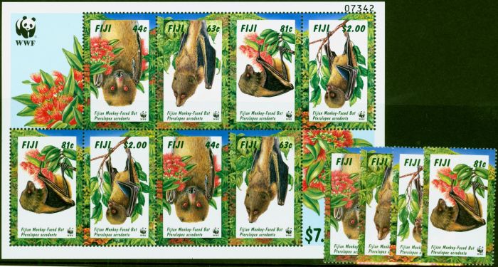 Rare Postage Stamp Fiji 1997 Endangered Species Set of 5 SG986-MS990 V.F MNH