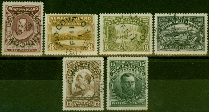 Valuable Postage Stamp Newfoundland 1911 Recess Set of 6 SG111-116 V.F.U 'Cove Island Newfld' CDS