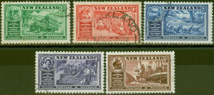 Valuable Postage Stamp from New Zealand 1936 Set of 5 SG593-597 Fine Used