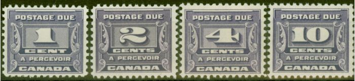 Rare Postage Stamp from Canada 1933-34 P.Due set of 4 SGD14-17 V.F Lightly Mtd Mint
