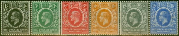 B.E.A KUT 1921 Set of 6 to 15c SG65-70 V.F VLMM  King George V (1910-1936) Valuable Stamps