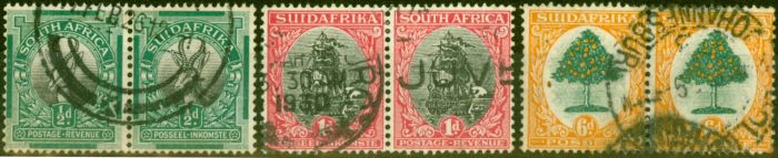 Old Postage Stamp from South Africa 1926 Set of 3 SG30-32 Fine Used (3)