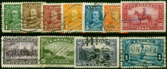 Canada 1935 Set of 11 SG341-351 Fine Used (2). King George V (1910-1936) Used Stamps