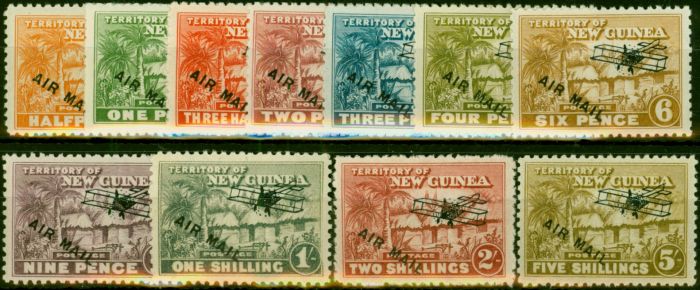 Collectible Postage Stamp New Guinea 1931 Set of 11 to 5s SG137-147 Fine MNH