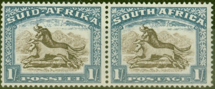 Collectible Postage Stamp from South Africa 1939 1s Brown & Chalky Blue SG62 Fine Mtd Mint