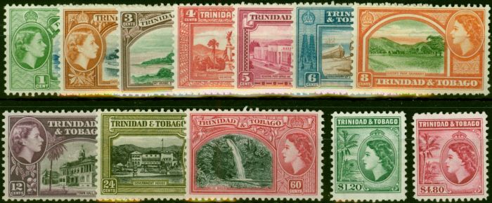 Collectible Postage Stamp Trinidad & Tobago 1953 Set of 12 SG267-278 Fine MNH