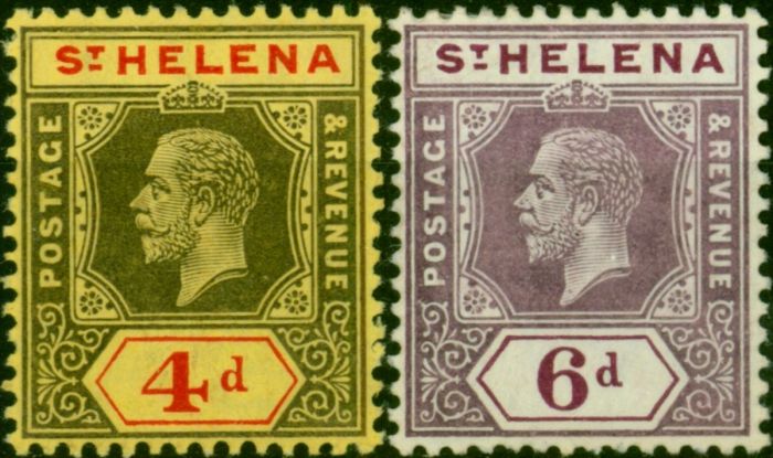 St Helena 1912 Set of 2 SG83-84 Fine VLMM . King George V (1910-1936) Mint Stamps