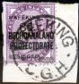 Rare Postage Stamp from Mafeking 1900 3d on 1d Lilac SG12 Fine Used on Piece