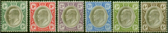 Collectible Postage Stamp Transvaal 1902 Set of 6 to 4d SG244-249 Fine LMM