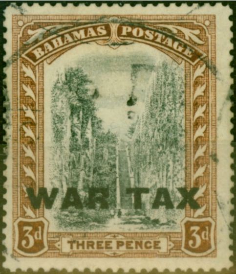 Valuable Postage Stamp from Bahamas 1919 3d Black & Brown SG100 Fine Used