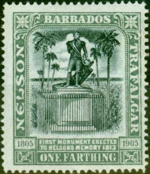 Valuable Postage Stamp from Barbados 1906 1/4d Black & Grey SG145 Fine MNH