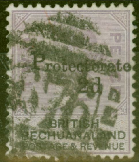 Collectible Postage Stamp from Bechuanaland 1888 2d on 2d Lilac & Black SG42 Good Used