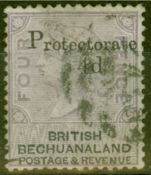 Collectible Postage Stamp from Bechuanaland 1888 4d on 4d Lilac & Black SG44 Fine Used