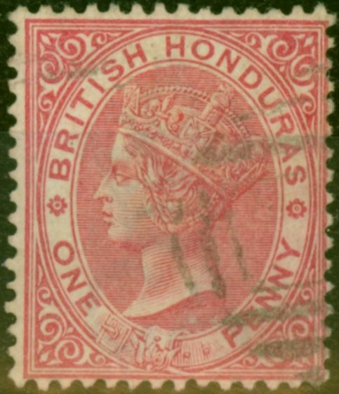 Rare Postage Stamp British Honduras 1884 1d Rose SG18 Fine Used