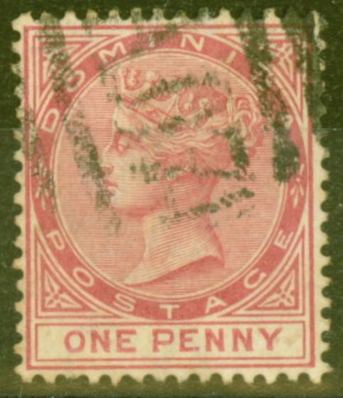 Collectible Postage Stamp from Dominica 1887 1d Rose SG22 Fine Used