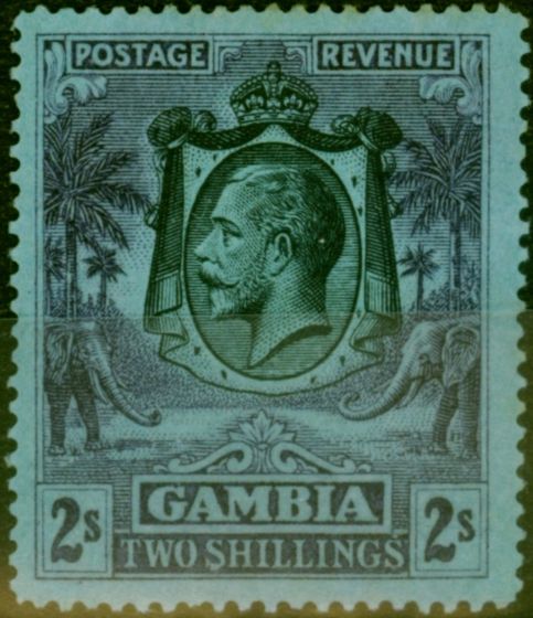 Valuable Postage Stamp from Gambia 1922 2s Purple-Blue SG136 Fine Mounted Mint