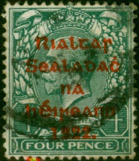 Ireland 1922 4d Grey-Green SG37 Good Used  King George V (1910-1936) Valuable Stamps