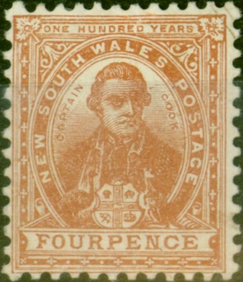 Collectible Postage Stamp N.S.W 1899 4d Red-Brown SG303b Fine MM