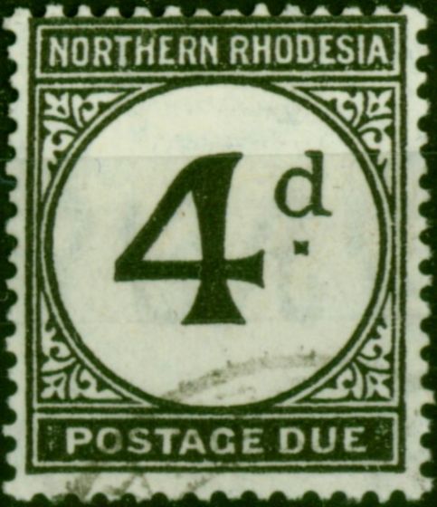 Northern Rhodesia 1929 4d Grey-Black SGD4 Fine Used  King George V (1910-1936) Valuable Stamps