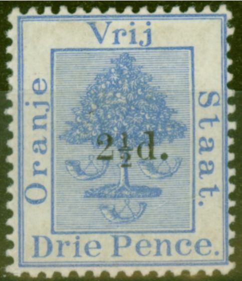 Collectible Postage Stamp from O.F.S 1892 2 1/2d on 3d Ultramarine SG67 Fine & Fresh Mtd Mint