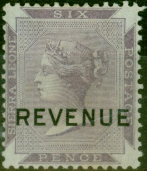 Collectible Postage Stamp Sierra Leone 1885 6d Dull Violet Revenue Fine LMM