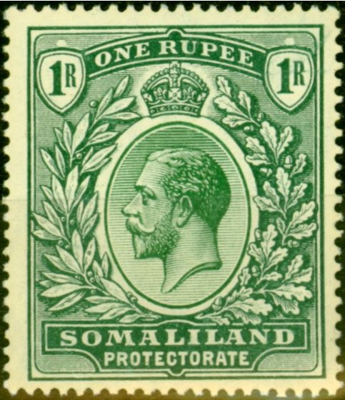 Valuable Postage Stamp from Somaliland 1912 1R Green SG69 Fine Lightly Mtd Mint