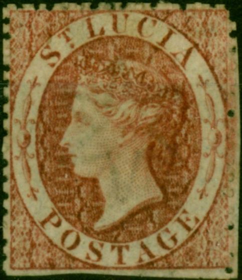 St Lucia 1860 (1d) Rose-Red SG1 Good Unused  Queen Victoria (1840-1901) Rare Stamps