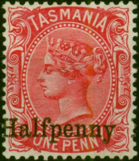 Tasmania 1889 1/2d on 1d Scarlet SG167 Fine MM  Queen Victoria (1840-1901) Collectible Stamps