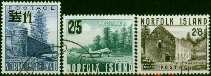 Norfolk Island 1960 Set of 3 SG37-39 V.F.U  Queen Elizabeth II (1952-2022) Collectible Stamps