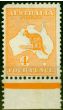 Rare Postage Stamp from Australia 1913 4d Orange SG6 Good Lightly Mtd Mint