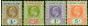 Old Postage Stamp from Cayman Islands 1907 Set of 4 SG13-16 Fine & Fresh Lightly Mtd Mint