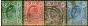 Rare Postage Stamp Transvaal 1905-09 Set of 4 SG273-276 Used Fine