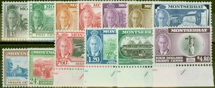 Collectible Postage Stamp from Montserrat 1951 set of 13 SG123-135 V.F MNH & VLMM