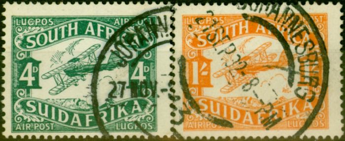 Rare Postage Stamp from South Africa 1929 Air Set of 2 SG40-41 Fine Used (Variants Available)
