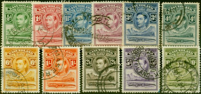 Valuable Postage Stamp from Basutoland 1938 Set of 11 SG18-28 Fine Used