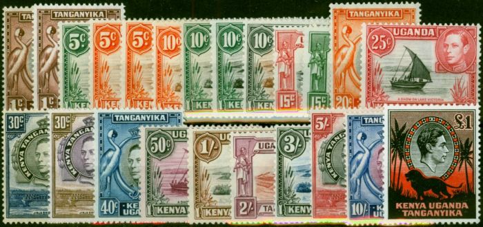 KUT 1938-54 Set of 23 SG131-150b V.F MNH  King George VI (1936-1952), Queen Elizabeth II (1952-2022) Rare Stamps