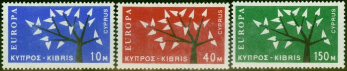 Old Postage Stamp Cyprus 1963 Set of 3 SG224-226 Fine VLMM