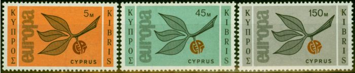 Collectible Postage Stamp from Cyprus 1965 Europa Set of 3 SG267-269 Very Fine MNH