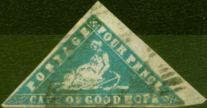 Collectible Postage Stamp from C.O.G.H 1861 4d Pale Milky Blue Woodblock SG14 V.F.U Example of this Early Classic