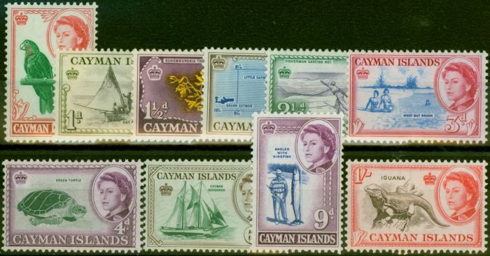 Valuable Postage Stamp Cayman Islands 1962 Set of 10 to 1s SG165-174 Fine MNH