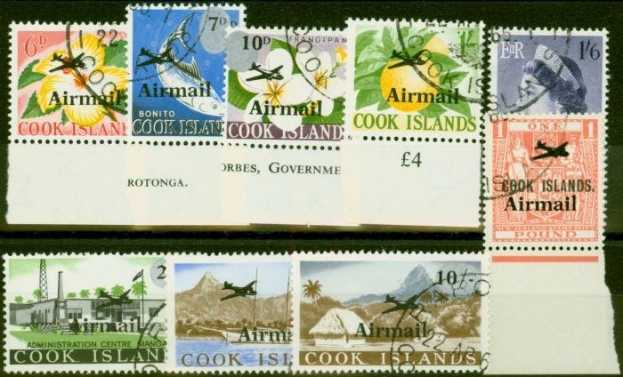 Valuable Postage Stamp from Cook Islands 1966 Air Set of 9 SG185-193 Very Fine Used