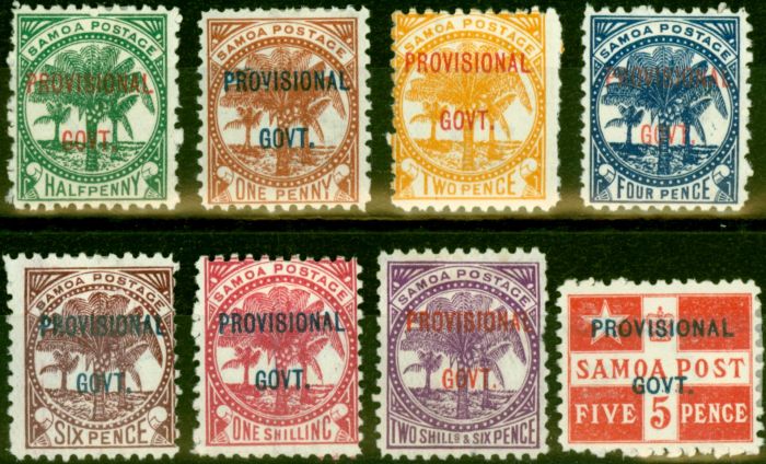 Old Postage Stamp from Samoa 1899 Set of 8 SG90-97 Fine & Fresh Mtd Mint