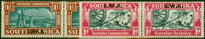 Old Postage Stamp S.W.A 1938 Set of 2 SG109-110 Fine & Fresh LMM