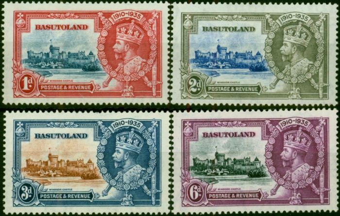 Basutoland 1935 Jubilee Set of 4 SG11-14 Fine MM  King George V (1910-1936) Collectible Stamps