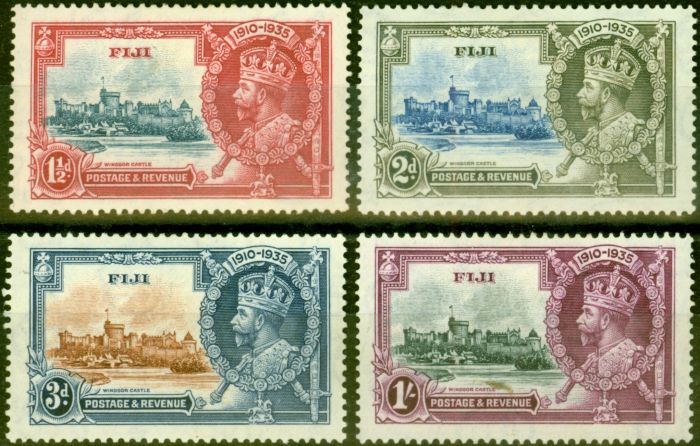 Rare Postage Stamp from Fiji 1935 Jubilee Set of 4 SG242-245 Fine Mtd Mint